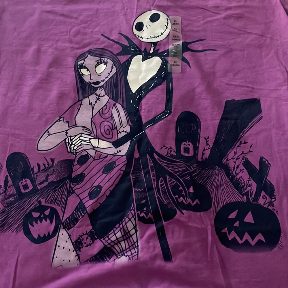 Jack and Sally Nightmare Before Christmas t-shirt
